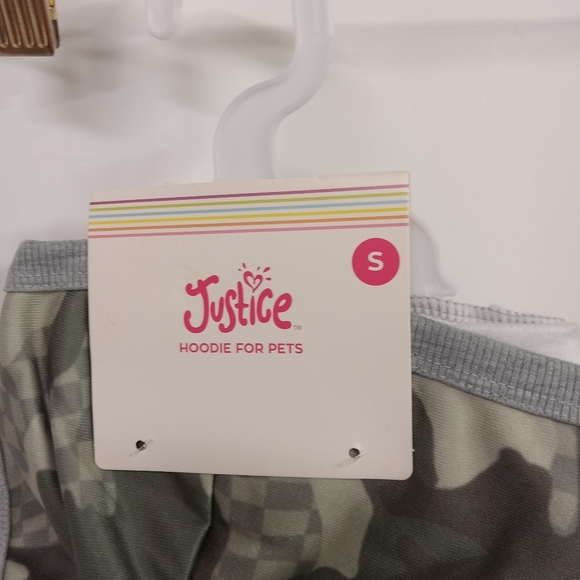 JUSTICE Dog Puppy Hoody Sweat Shirt Camouflage Green & Gray NEW - Picture 2 of 4